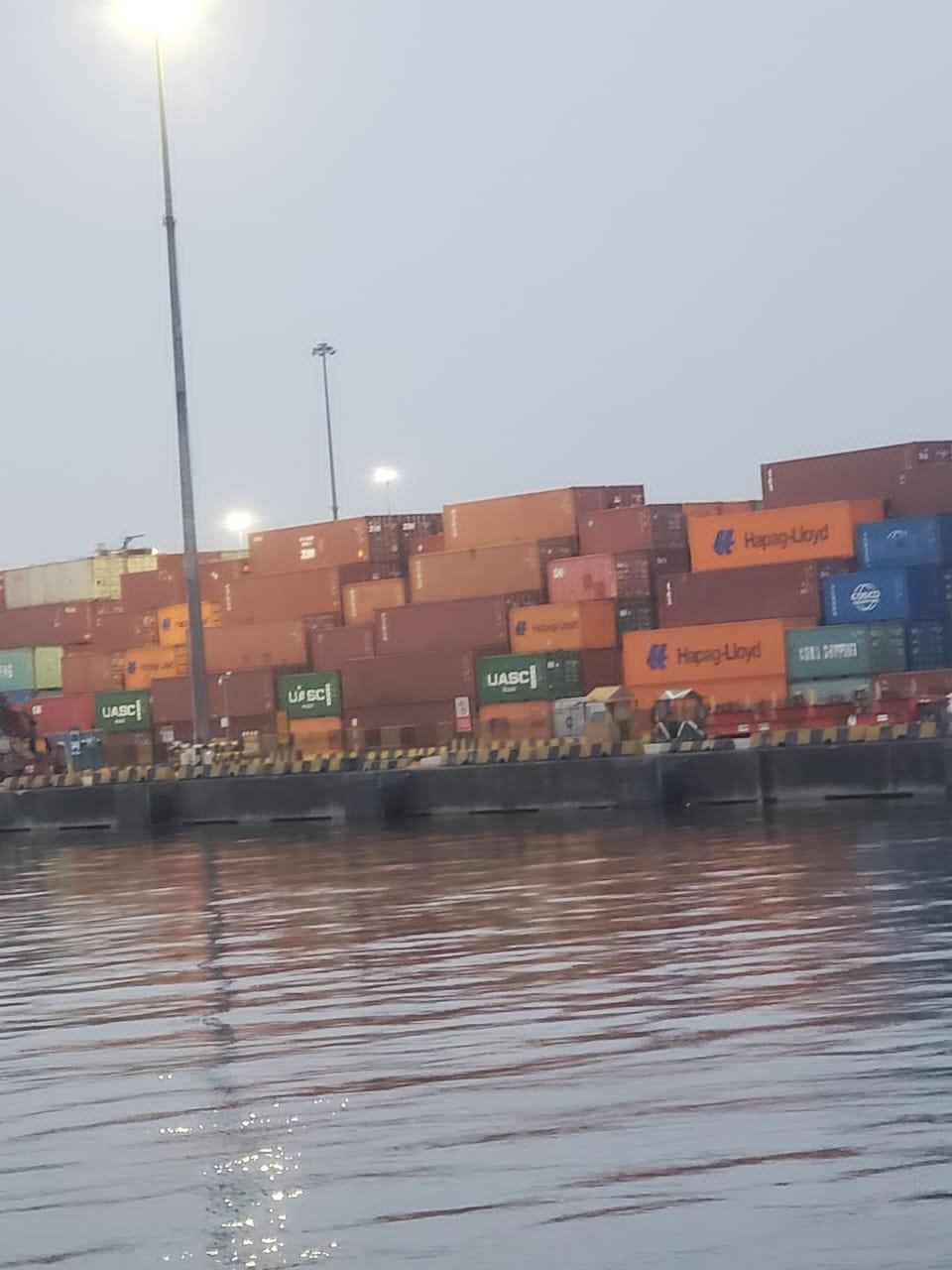 MSG containers at sea port